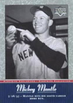 2001 Upper Deck - Pinstripe Exclusives Mickey Mantle #MM25 Mickey Mantle  Front
